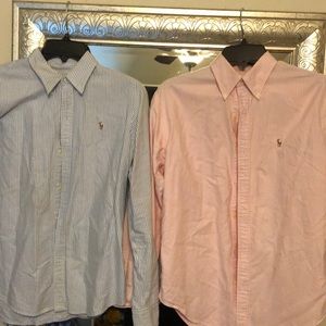 Two women’s polo button down